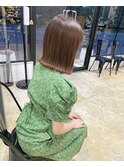 切りっぱなしボブ＆クリスタルベージュ