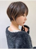前髪あり耳掛け丸みくびれボブ/20代/30代/40代/ショート（蘭）