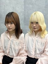 エル ヘアサロン なんば店(eL) 初ブリーチ（２回）で憧れのハイトーン@SYURI