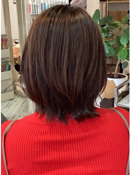 アシャ ヘアー ソリューション 神戸店(asha hair solution) 30代・40代・50代/大人女性外ハネミディアム