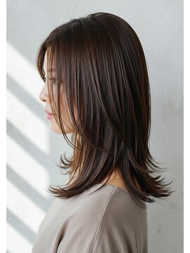 アントワープトーキョー(antwerp TOKYO) レイヤー/外はね/ミディアム/透明感ブラウンカラー/髪質改善