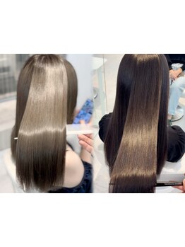 クセを解決するのは当たり前！ダメージレス施術で質感まで整え、まっすぐすぎないナチュラルストレートに☆