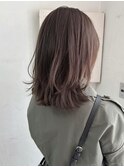 ミディアムレイヤー レイヤーカット ブラウンベージュ 横浜
