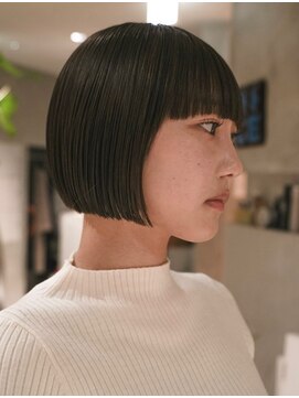 ハウ 心斎橋(how) ブリーチなし透明感オリーブカラーこなれ小顔ハンサムショート