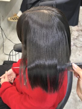 ロンド 表参道店(Lond) ミニウルフ黒染め髪質改善縮毛矯正酸性ストレートレイヤー