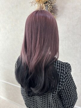 ロア 熊本(LOA) ラベンダー×ブラックグラデーション　10代20代30代40代