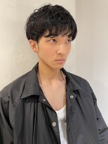 レトン 銀座(leton)&nbsp;刈り上げセンターパート/ツーブロック/ハッシュカット/黒髪