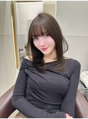 ミディアムレイヤーワンカール顔まわり髪質改善縮毛矯正銀座