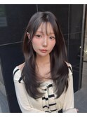王道ミディアムレイヤー/小顔カット/顔まわりレイヤー/新宿