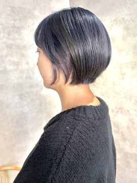 エンクス(enx) 着物ヘア/ダークアッシュ/ミディアムレイヤーカット/鶴ヶ峰YS19