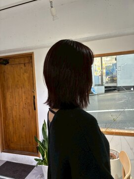 2195ヘアー 世田谷代田(2195hair) 地毛風カラー/切りっぱなしボブ/髪質改善/地毛風ストレート