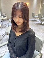 ジーナ 天神(Zina)&nbsp;レイヤーカット/顔周りカット/ザクザクレイヤー/ボルドーカラー