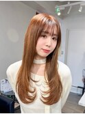 【丸顔さんでも似合う】レイヤースタイル
