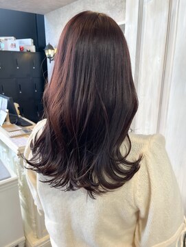 キャアリー(Caary) 福山人気髪質改善ストレートブリーチなしショコラピンク艶髪美髪