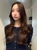 サンクプロジェクト(cinq PROJECT)&nbsp;小顔見せロングレイヤー×ヘーゼルベージュ＊