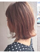 ヘアーアンドアトリエ マール(Hair&Atelier Marl) 【Marl】オレンジベージュの切りっぱなしボブ