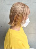 ハイトーンベージュ×インナーカラー