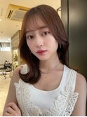 小顔前髪カット*くびれミディアム外ハネヘア【肥田亜沙美】韓国