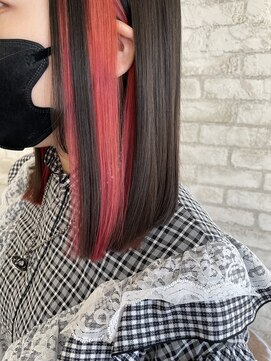 アン ココン(un.cocon) 【un.cocon吉祥寺】インナーカラー　チェーリーレッド　♪