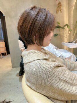 ロンド エスポワール 錦糸町(Lond espoir) 黒髪グレーベージュ前髪パーマレイヤーロング 錦糸町/ショート