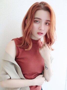 ブゾン(buZon) 【buZon ブゾン】くびれミディアム×オレンジヘア