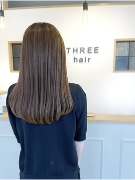 スリーヘアー(THREE hair) 髪質改善inカラー×透明感カラー