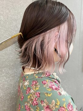 ロンドワン 三宮元町(Lond one) ブリーチなしハイトーングレーベージュ☆レイヤーカットショート