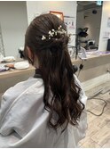 ハーフアップヘアセット