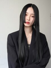 韓国風 hime cut / Korean black  