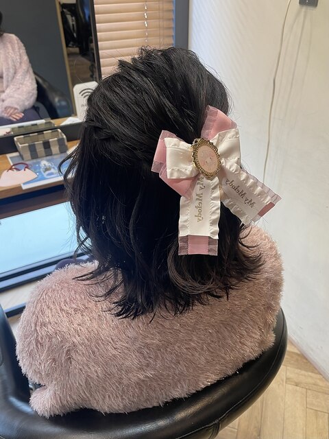 ダークブラウン×おでかけヘアセット