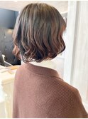 福山人気ボブパーマ大人ふんわり春ニュアンスパーマ10代20代30代