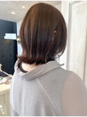 福山人気髪質改善酸性ストレート切りっぱなし外ハネボブ20代30代