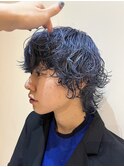 perm × blue