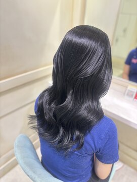 アソビ 表参道(ASOBI) ブルーブラック/ブリーチなしダブルカラー/就活カラー