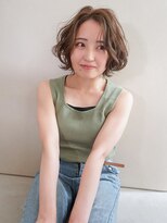 ホール(WHOLE) 【WHOLE】センターパートのウェーブボブ