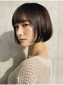 【抜け感×洗練】透け感バング×シンプル上質ボブ