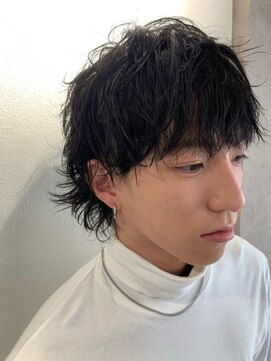 セレーネヘアー オオサカ 心斎橋店(Selene hair OSAKA) メンズフェザーパーマ心斎橋難波ウルフカット