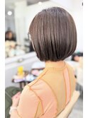 似合わせカットカラーショートボブミルクティーアッシュ