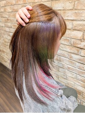 モナン 海老名(Monan) レインボーカラー インナーカラー 特殊カラー