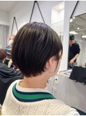 骨格補正の丸みショート×サイドバングで360°美シルエット♪