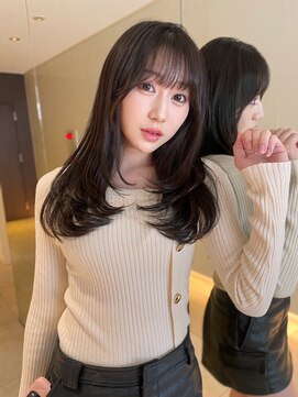 アスター 天神大名店(Aster) 小顔に見えるトレンドヘア/黒髪/オリーブグレー/ココアベージュ