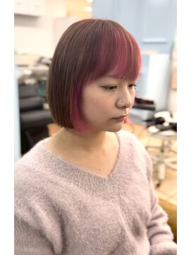 グラスペディア(graspedia) デザインカラー/フェイスフレーミング/ピンクブラウン/ボブ