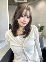 シオヘアーセカンド 西新2号店(Sio.hair 2nd)&nbsp;赤み消し×白玉艶肌 オリーブベージュカラー、レイヤーカット