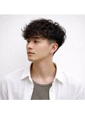 大人カジュアルツーブロックニュアンスパーマ　20代 30代 40代 