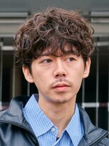 フィフス 渋谷(fifth) 渋谷大人シャドウパーマメンズカットマッシュ強め無造作外国人風