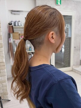 プライズ 表参道原宿店(prize) ツーブロックポニーテール刈り上げ女子ボーイッシュメンズライク