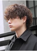 原宿シャドウパーマメンズカット波巻きスパイラルパーママッシュ