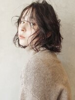 アイティー バイ アルバム 浦和店(IT by ALBUM) ニュアンスボブ_オリーブカラーハイライトカラー_46808