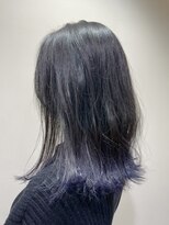 ベルクープス 天王寺店(Belle Coupes)&nbsp;【ベルクープス天王寺】橋口大　裾カラー　ネイビーブルー