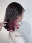 インナーカラー,色持ち１ヶ月,ブリーチ１回